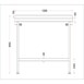 Holmes RVS wandtafel met opstaande rand 600(D)mm