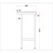 Holmes RVS wandtafel met opstaande rand 600(D)mm