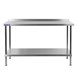 Holmes RVS wandtafel met opstaande rand 700(D)mm