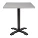 Bolero Aluminium Vierkant Tafelblad Lichtgrijs 700mm