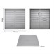 Bolero Aluminium Vierkant Tafelblad Lichtgrijs 700mm