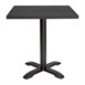 Bolero aluminium tafelblad vierkant zwart 700mm