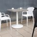 Bolero gietijzeren ronde tafelvoet wit 548(B)x728(H)mm