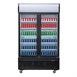Polar G-Serie Rechtopstaande Scharnierdeur Display Koeling met Lichtbak 950Ltr Zwart