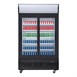 Polar G-Series Rechtopstaande Schuifdeur Displaykoeling met Lichtbak 950Ltr Zwart