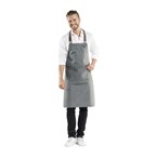 Chaud Devant Forene denim halterschort grijs 70(B) x 90(L) cm
