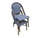 Bolero Parijse stijl rotan bijzetstoel blauw (2 stuks)