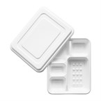 Vegware Bagasse-maaltijdbak met 5 vakken en deksel (200 stuks)