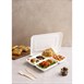 Vegware Bagasse-maaltijdbak met 5 vakken en deksel (200 stuks)