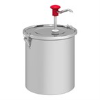 Gastro-M Drukknop dispenser met RVS bak en deksel