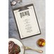 Securit Vintage menu klembord metalen patina clip met "Eten & Drinken" artwork A4
