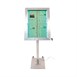 Securit RVS Gekleurde LED's 4xA4 informatiedisplay (excl paal en voet)