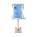 Securit RVS Gekleurde LED's 4xA4 informatiedisplay (excl paal en voet)