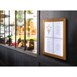Securit Teak wit LED informatie 4xA4 display (excl paal en voet)