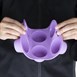 Hygiplas flexibele siliconen muffinvorm met zes gaten, paars (allergeen)