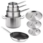 Vogue Cook Like A Pro 5-Delige Roestvrijstalen Inductiepannenset