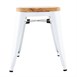 Bolero Bistro Lage Krukken Met Houten Zitkussen Wit (4 Stuks)