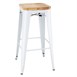Bolero Bistro Hoge Krukken Met Houten Zitkussen Wit (4 Stuks)