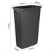 Jantex Smalle Afvalbak Zwart 80Ltr