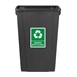 Jantex Smalle Afvalbak Zwart 80Ltr