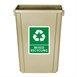Jantex Smalle Afvalbak Beige 60Ltr
