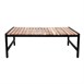 Bolero Lage Salontafel Van Staal En Acacia, 1200x800mm