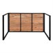 Bolero Industriële Bartafel Van Staal En Acacia, 1800x900mm