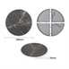 Bolero Rond Tafelblad Van Glasvezel, Donker Granieteffect, 580mm