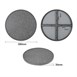 Bolero Rond Tafelblad Van Glasvezel, Geborsteld Zwart 580mm