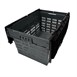 Vogue Geperforeerde Kunststof Transportopslagkrat Met Vast Deksel 600x400x320mm