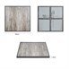 Bolero Tafelblad Van Gehard Glas Met Houtnerfeffect Voor Buiten, Grijze Rand 700mm
