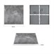 Bolero Tafelblad Van Gehard Glas Voor Buiten, Donker Steeneffect, Witte Rand - 700mm