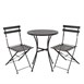 Bolero stalen tuinset zwart (tafel en twee stoelen) 