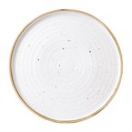Churchill Stonecast Barley White Bord Met Opstaande Rand 27.9cm (pak van 6)