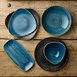 Churchill Stonecast Java Blue Chefs Ovaal Bord 35.2 x 18.7cm (pak van 6)