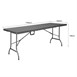 Bolero Rattan Rechthoekige Opvouwbare Tafel Zwart 6Ft