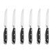 Olympia Premium Geklonken Steakmessen Met Zwarte Abs Handvatten (Set Van 6)