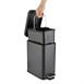 Jantex Slanke Washroom Prullenbak Zwart 5Ltr