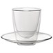 Utopia Dubbelwandig Cappuccinoglas En Schotel 220ml (Pak Van 6)