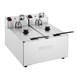 Buffalo Dubbel Tank Dubbele Mand 2X3Ltr Aanrecht Friteuse 2X2Kw