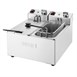 Buffalo Dubbel Tank Dubbele Mand 2X3Ltr Aanrecht Friteuse 2X2Kw