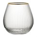Utopia Hayworth Stemless Gin Glazen Met Gouden Rand, 650ml (Pak Van 6)