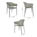 Bolero Lorenzo Caféstoelen Middengrijs (Pak Van 2)
