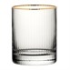 Utopia Hayworth Dubbele Ouderwetse Glazen Met Gouden Rand, 325ml (Pak Van 6)