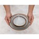 Olympia Drift Grey Coupe Low Bowls Met Reliëf, 260 mm (Pak Van 4)