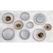 Olympia Drift Grey Coupe Low Bowls Met Reliëf, 260 mm (Pak Van 4)