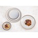 Olympia Drift Grey Coupe Low Bowls Met Reliëf, 260 mm (Pak Van 4)