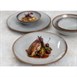 Olympia Drift Grey Coupe Low Bowls Met Reliëf, 260 mm (Pak Van 4)