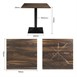 Bolero Complete Tafel Vierkant Donker Hout Effect 700mm