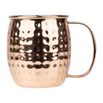 Olympia Barware Gehamerd RVS Koper Gecoate Mokken 440ml